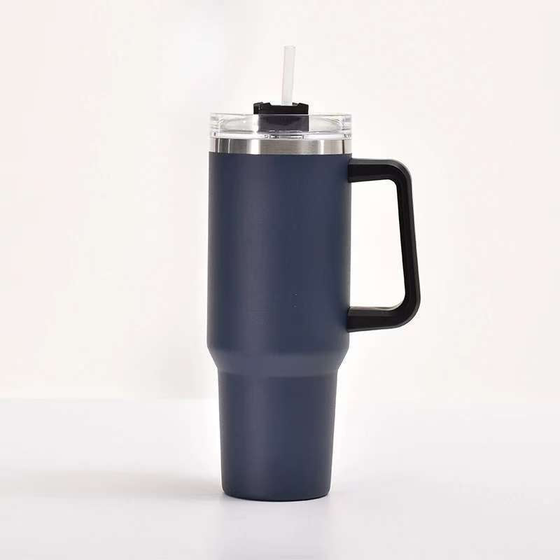 304 stainless steel thermos cup 40oz first generation car cup straw ice cup car large capacity handle cup