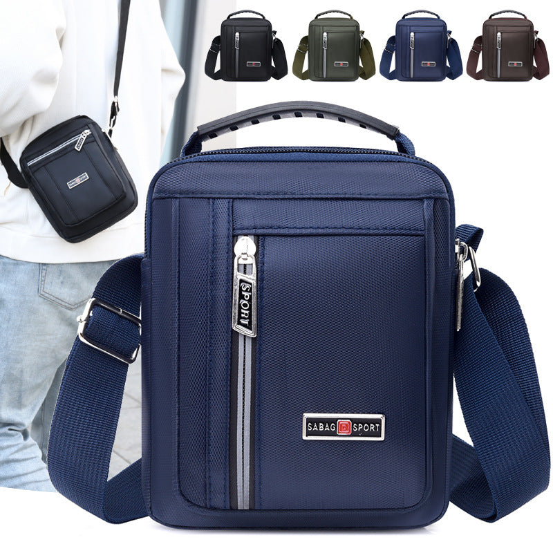 New fashion portable men's bag going out casual vertical messenger bag nylon light commuter versatile shoulder bag wholesale
