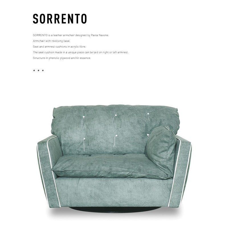 Custom material factory processed single sofa chair plush fabric chair leisure chair italian minimalist modern balcony
