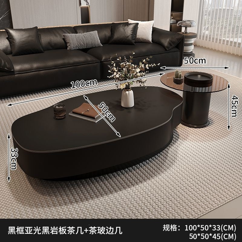 Italian light luxury mango slate coffee table living room simple for homeclassy tea table modern special-shaped small apartment combination