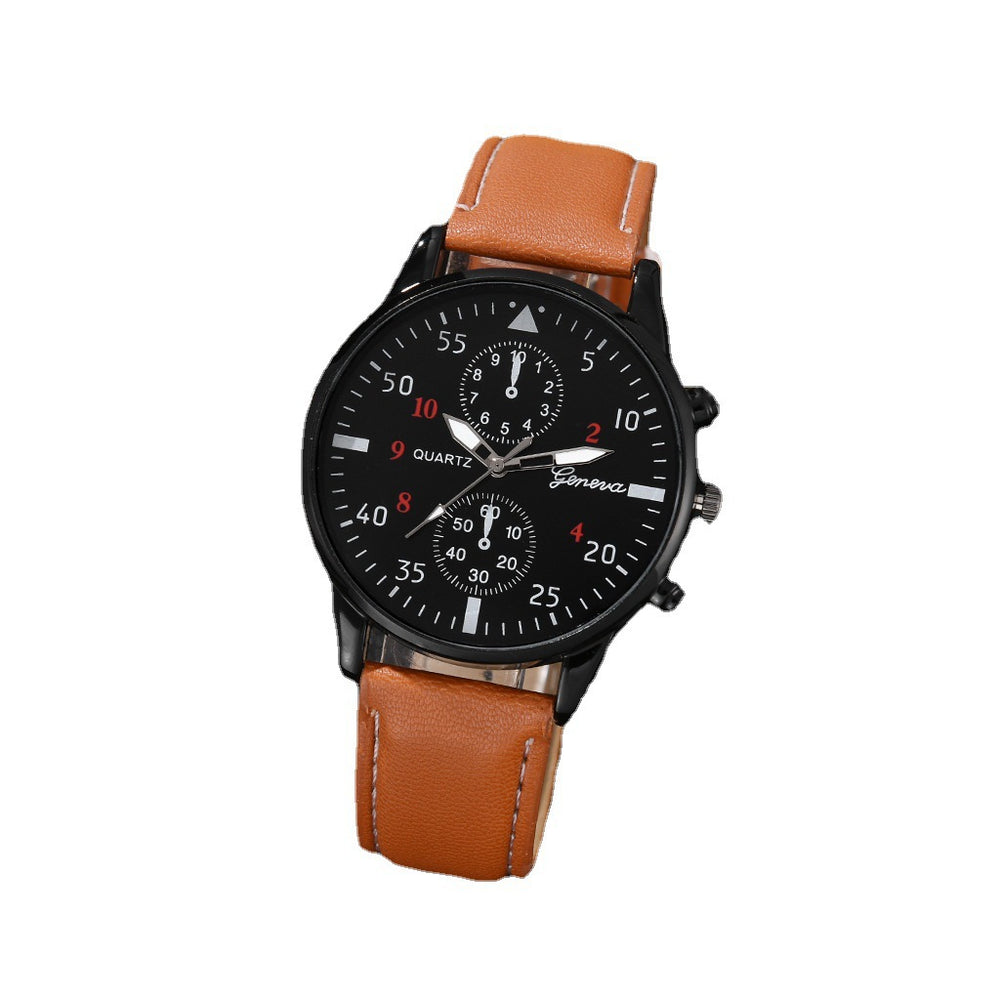Aliexpress new men's versatile fashion watch, hot-selling business two-dial wristwatch, factory direct