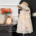 【custom wholesale】girls' dresses  summer new arrival: super fairy, stylish princess dress with 3d floral appliqués