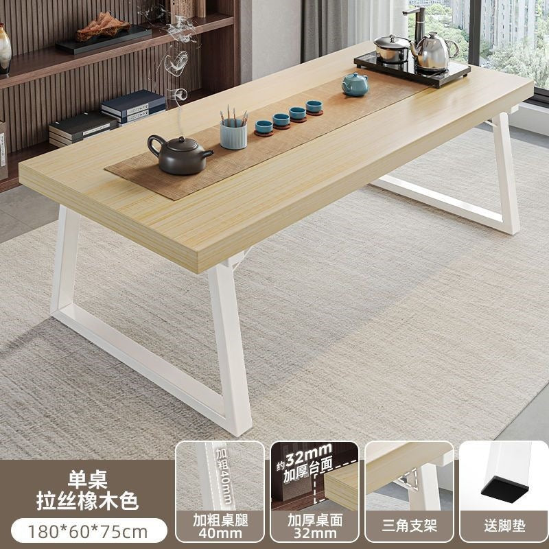 New chinoiserie tea table all-in-one complete set with chair casual coffee table for home living room tea table iron leg board table tea table