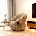Clown lazy single sofa french cream style living room balcony design casual fabric rotatefor home sofa chair