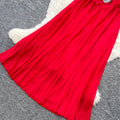 Sexy halter sleeveless v neckbacklessdress women's summer cool waist slimming look a-line long skirt redelegant skirt