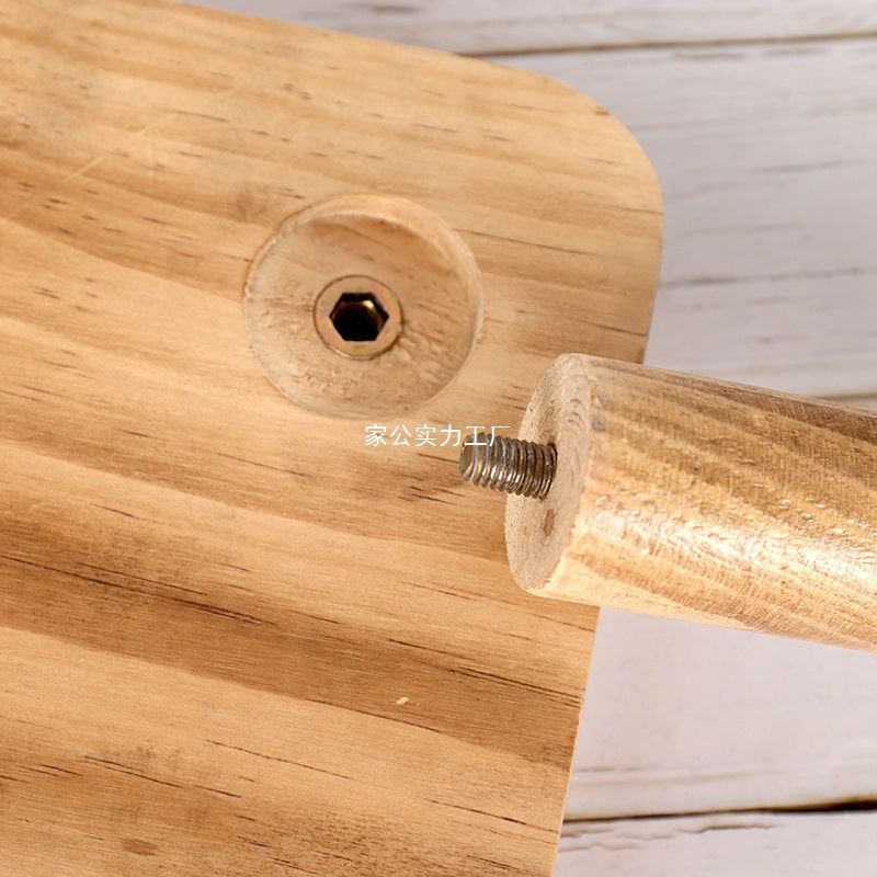 Cross-border pine solid wood stool removable portable household solid wood Mazar small bench small stool square stool