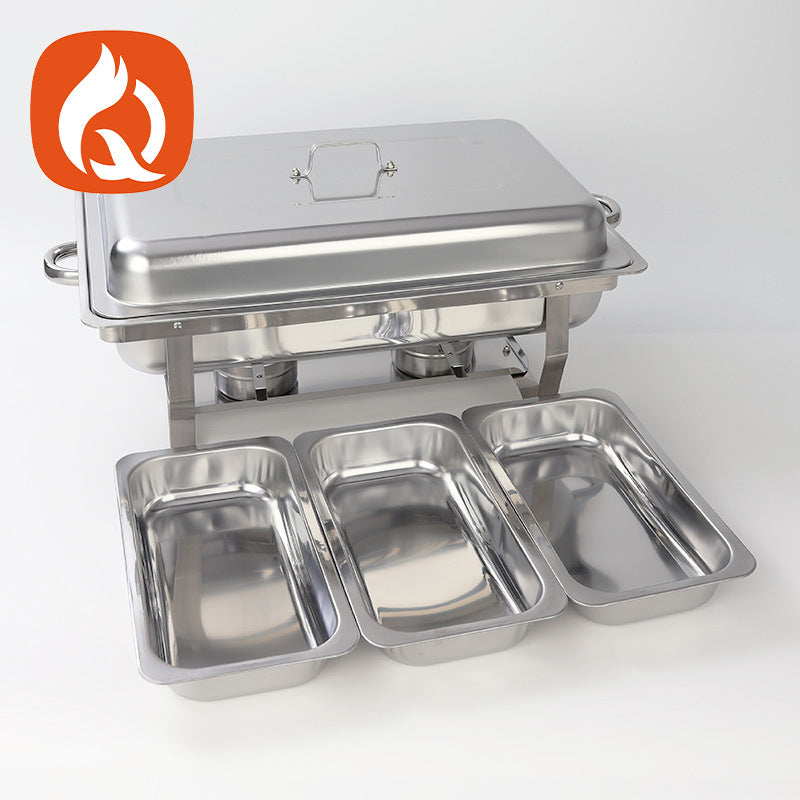 Amazon stainless steel alcohol stove cross-border buffet stove alcohol heating meal stove restaurant buffet stove foldable