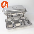 Amazon stainless steel alcohol stove cross-border buffet stove alcohol heating meal stove restaurant buffet stove foldable