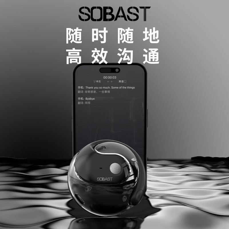 Sobast/t26pro small coconut ball simultaneous translation translation headphones ai intelligent translation in multiple languages