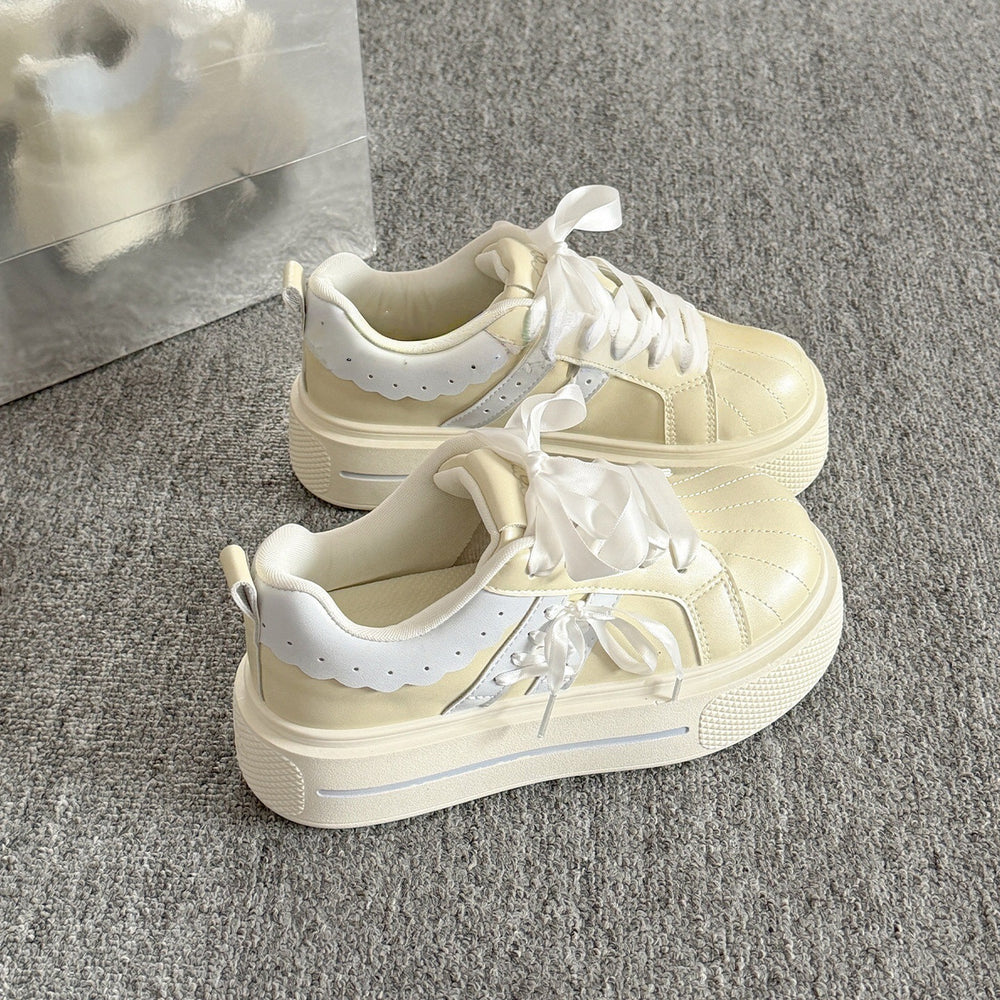 Women's white sneakers: 2026 spring new arrival, trendy & unique, shell toe design, versatile casual sneakers for students