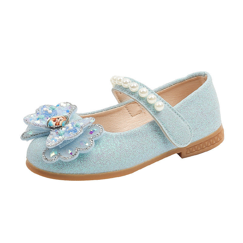 Kids' leather shoes: new korean style for spring/autumn  - comfortable bow-tie flats for girls, versatile and stylish