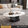 Cream style crescent rock slab coffee table living room for home rental house table classycasual small apartment coffee table combination