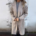 2024 new amazon women's fall/winter lapel long sleeve casual wool blend coat