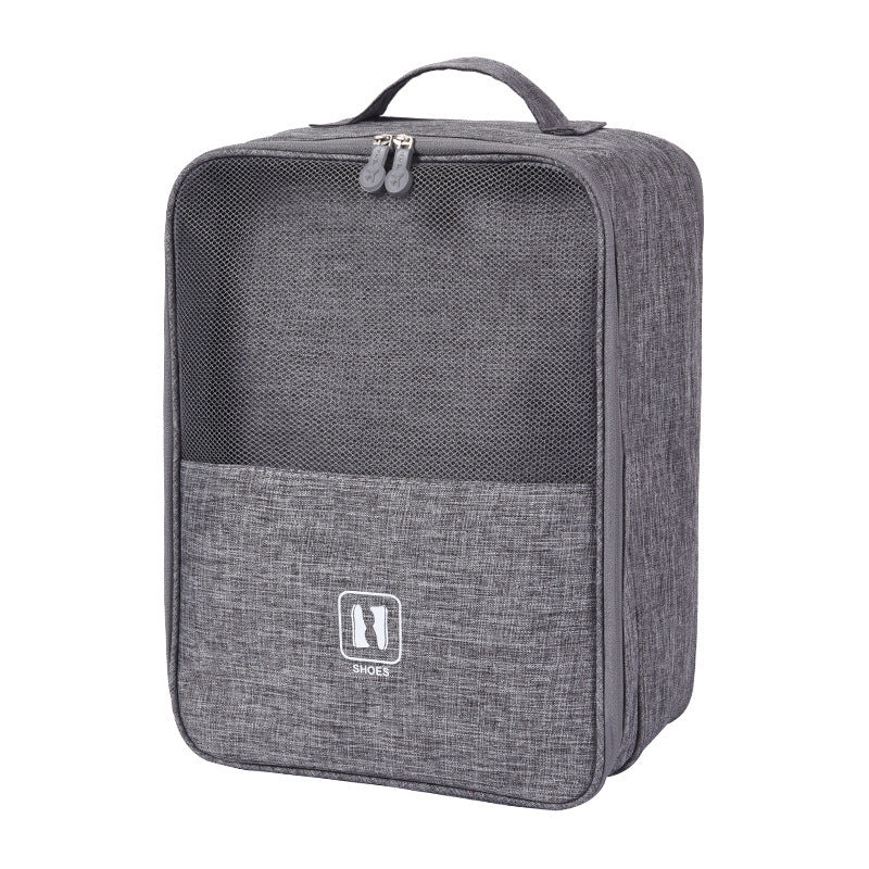 Large suitcase portable storage shoe bag cationic thickened hanging storage shoe box suitcase shoe bag factory