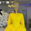 European and american cross-border women's fashion:  summer new arrival - elegant round neck, flared sleeve, high-waisted a-line dress
