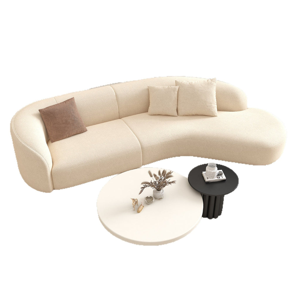 French cream style casual sofa designer cashmere living room lazy sofa chair hotel b&b hotel coffee table
