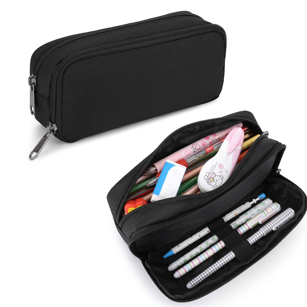 Cross-border new student large-capacity stationery box, simple and fashionable men's and women's stationery bag, light portable pencil bag for primary and secondary schools