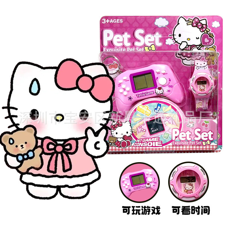 Kids' smartwatch educational toy with mini game console - tetris handheld - small-scale street vendor cross-border wholesale