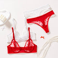 new arrival flocked heart-shaped women's intimates ultra-thin bra lacesexy push-up thin bra suit