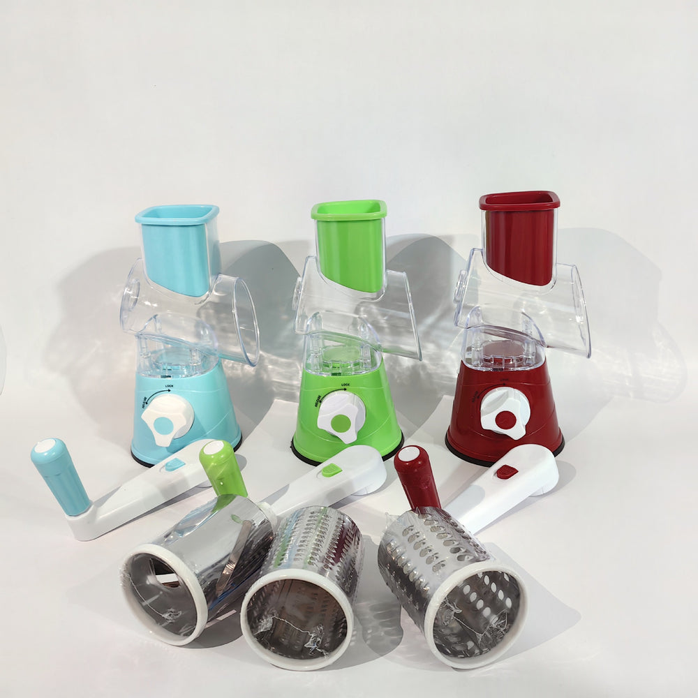 hand rock tube vegetable cutter three-in-one potato shredder kitchen multi-functional rotate grater and slicing handy gadget