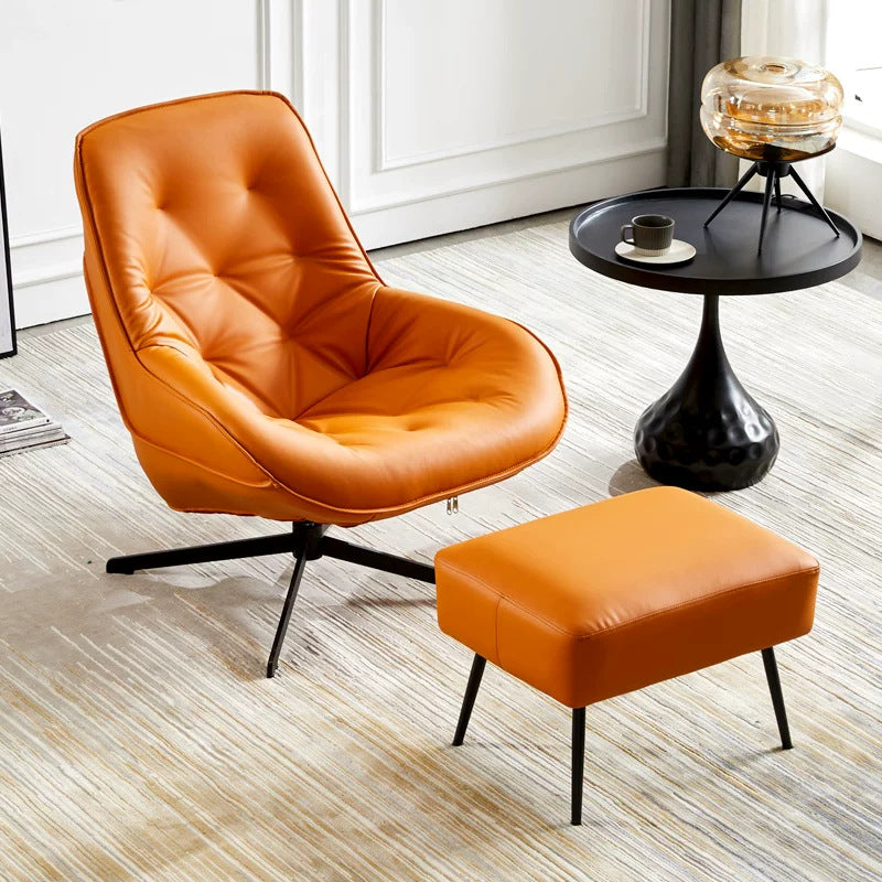 Luxury scandinavian swivel chair - perfect for balconies, living rooms, bedrooms, gaming, indoor & outdoor relaxation - lazy sofa with rotating reclining function