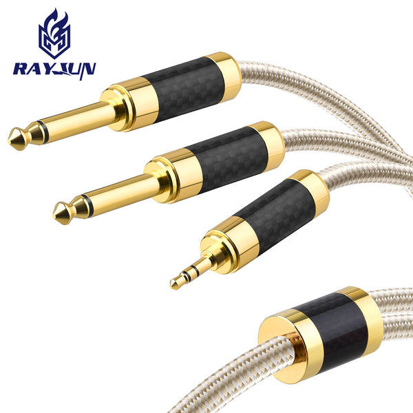 Carbon fiber 3.5 to double 6.5/6 one point two audio cable electronic organ computer mobile phone mixer cable