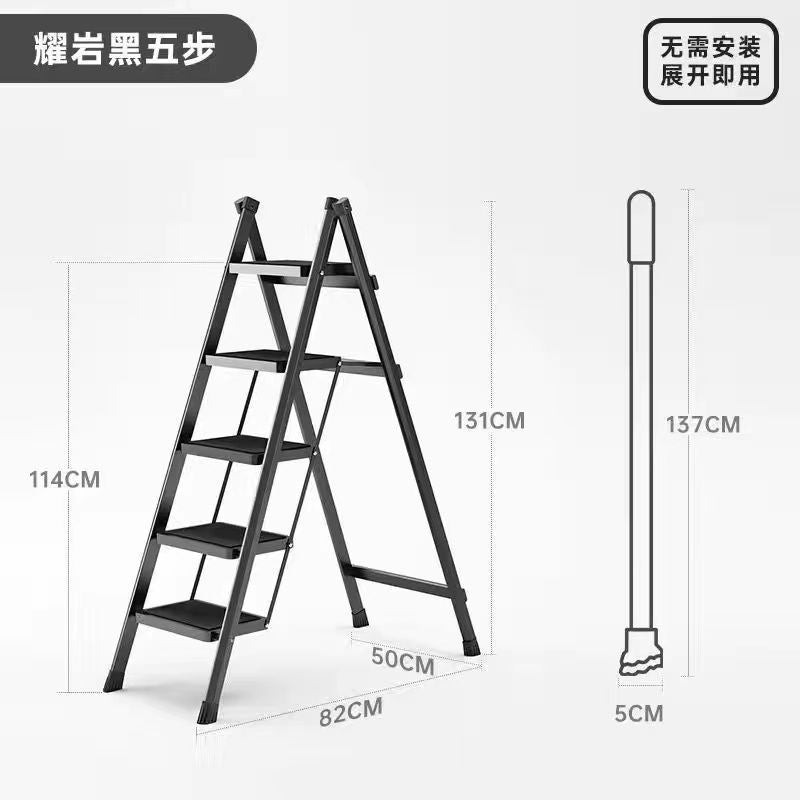 Ladder for homemultifunctional herringbone ladder foldable ladder stair stool small indoor extra thick flower stand thickened carbon steel