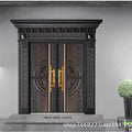 Zinc alloy villa door double door rural self-built house entrance door anti-theft door entrance for home cast aluminum double door
