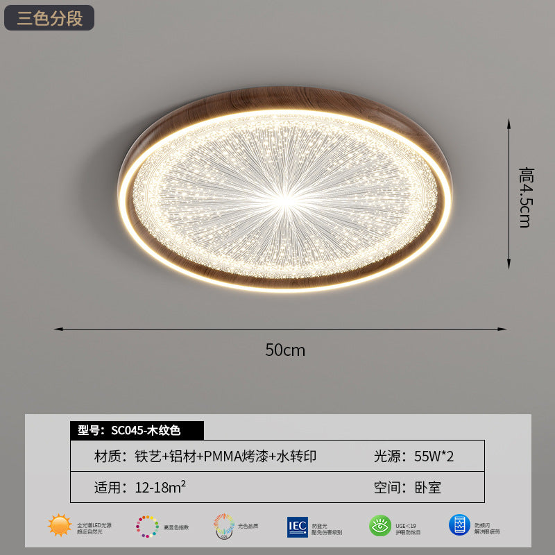 Full spectrum LED ceiling light eye protection living room bedroom dining room medieval house silent wind room Zhongshan lighting modern