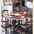 Thickened round table 12 dining table solid wood glass banquet turntable for home hotel canteen round table top dining table country dining table
