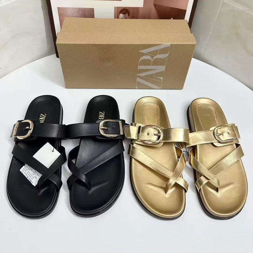 Za2025 new summer flip-flop sandals - versatile korean style flat sandals for everyday wear