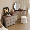 new arrival walnut medieval cream style bedroom dressing table modern casual chest of drawers all-in-one solid wood makeup table