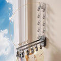 Suction cup clothes drying rack baby student foldable windproof socks clip balcony clothes drying rack underwear towel drying handy gadget