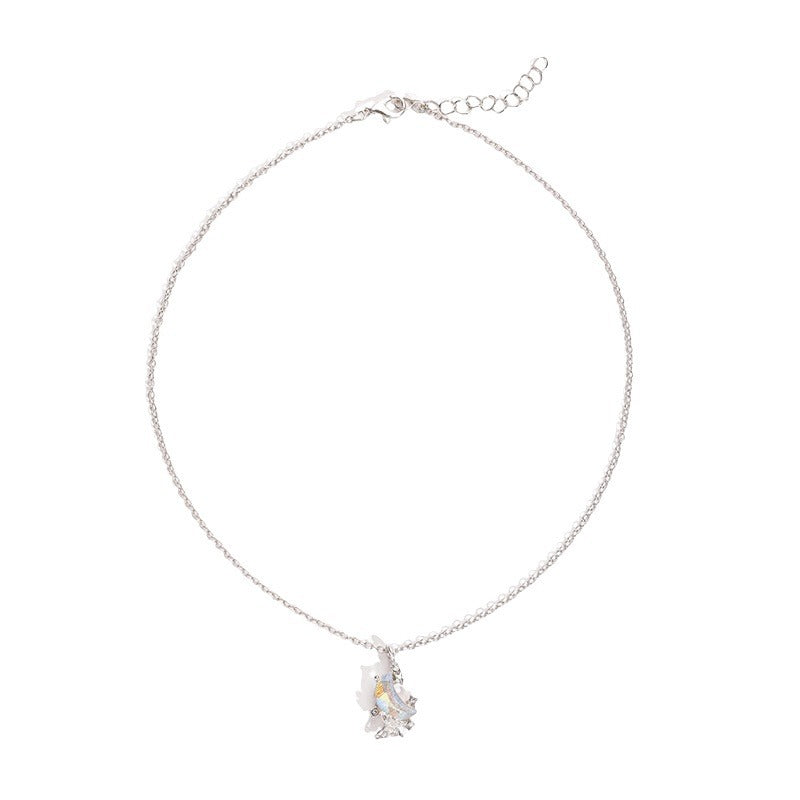 Wholesale alloy butterfly necklace - european & american cross-border e-commerce jewelry - diamond-studded star pendant - unique & versatile moon necklace
