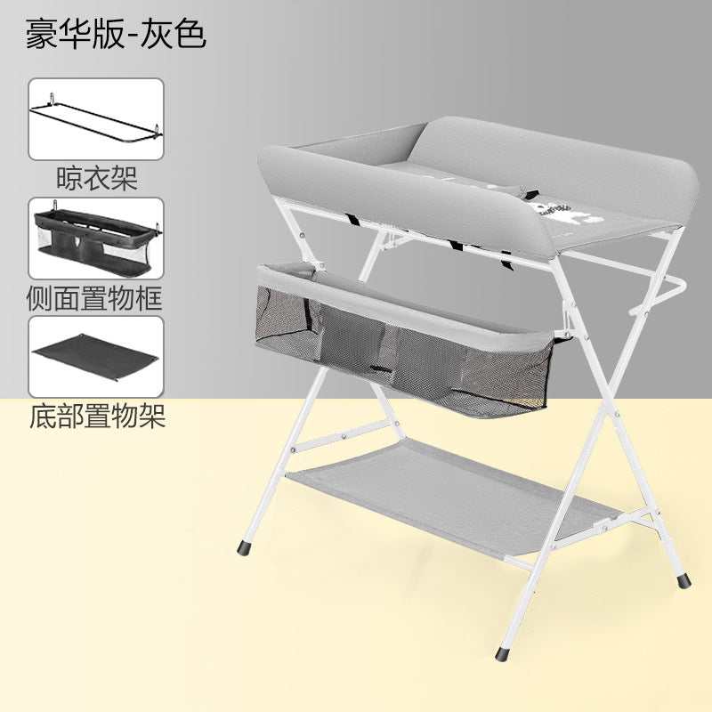 Diaper changing table - portable, multifunctional, foldable baby care station for newborns - bathing, diaper changing, and massage