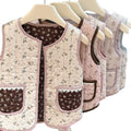 Autumn/winter girls' trendy quilted padded vest - korean style warm outerwear for baby girls - kids' fashion clothing