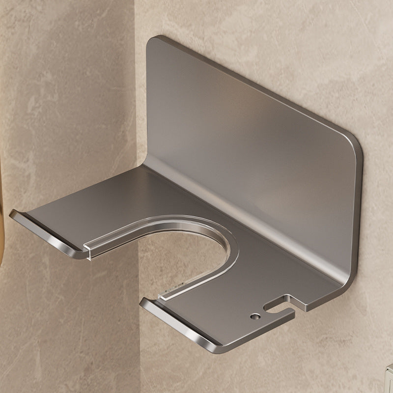 Hole-free wall-mounted bathroom hair dryer rack, bathroom hair dryer rack, hair dryer storage rack, accessible luxury