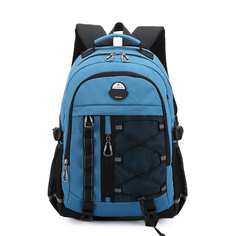 New student schoolbag women's large-capacity schoolbag men's trendy backpack travel leisure backpack travel lightweight