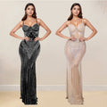 C7153 cross-border   fashion women's sleeveless bodycon rhinestone cami dress