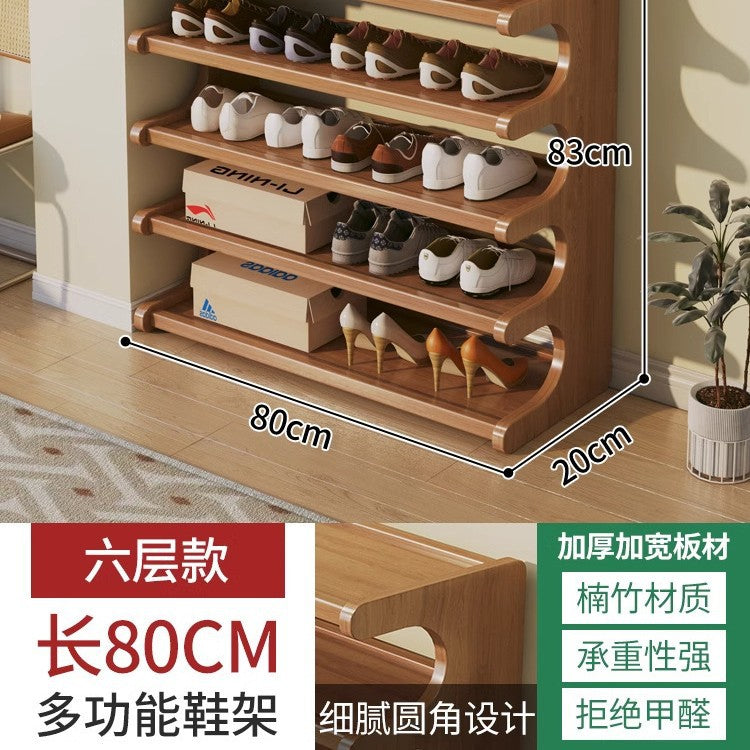 Simple shoe rack, small narrow door, household shoe cabinet, rental house, dormitory, multi-functional storage artifact, space-saving shelf
