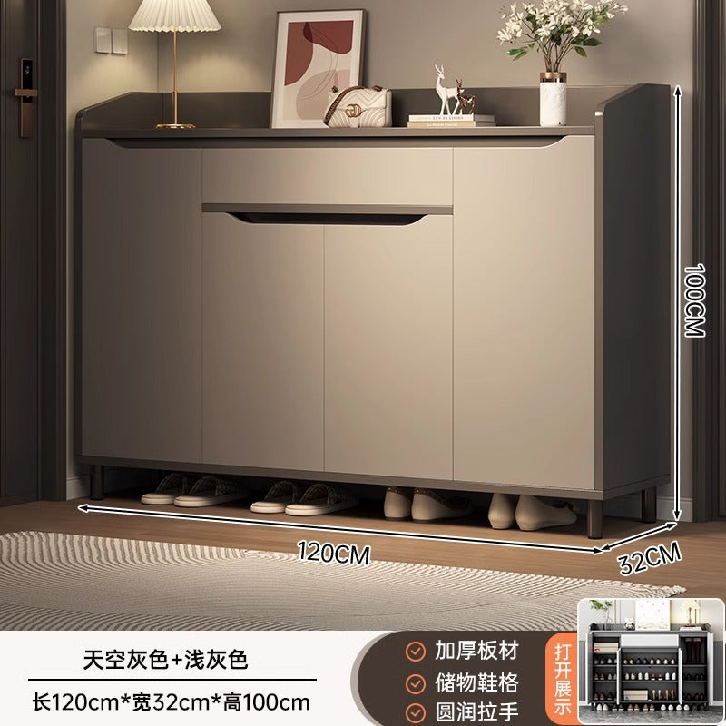 Shoe cabinet household door 2025 new indoor porch cabinet integrated locker solid wood legs multi-layer shoe rack