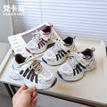 Vancahao girls' chunky sole lightweight fashion sneakers -  spring/autumn new korean style kids' trendy dad shoes