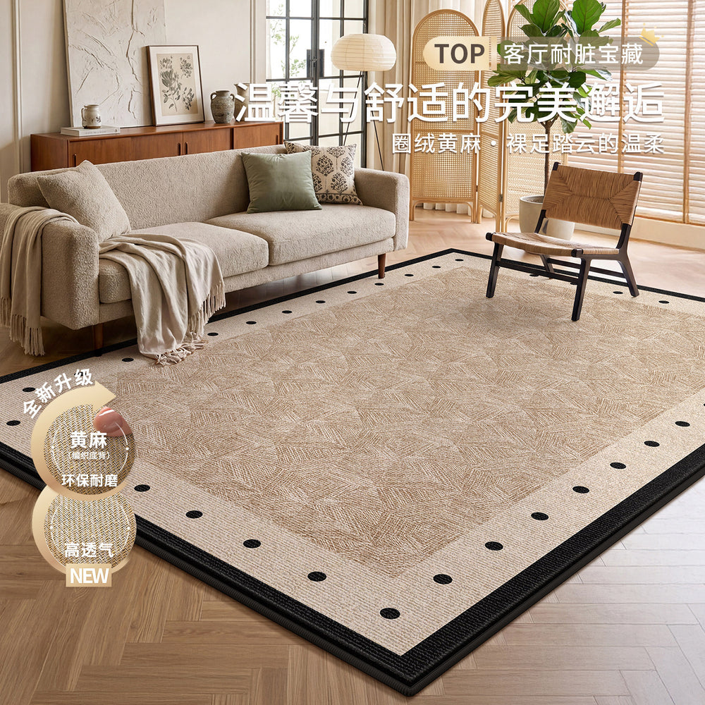 Carpet living room medieval style new arrival modern casualclassy sense jute thickenedwaterproof bedroom floor mat large area