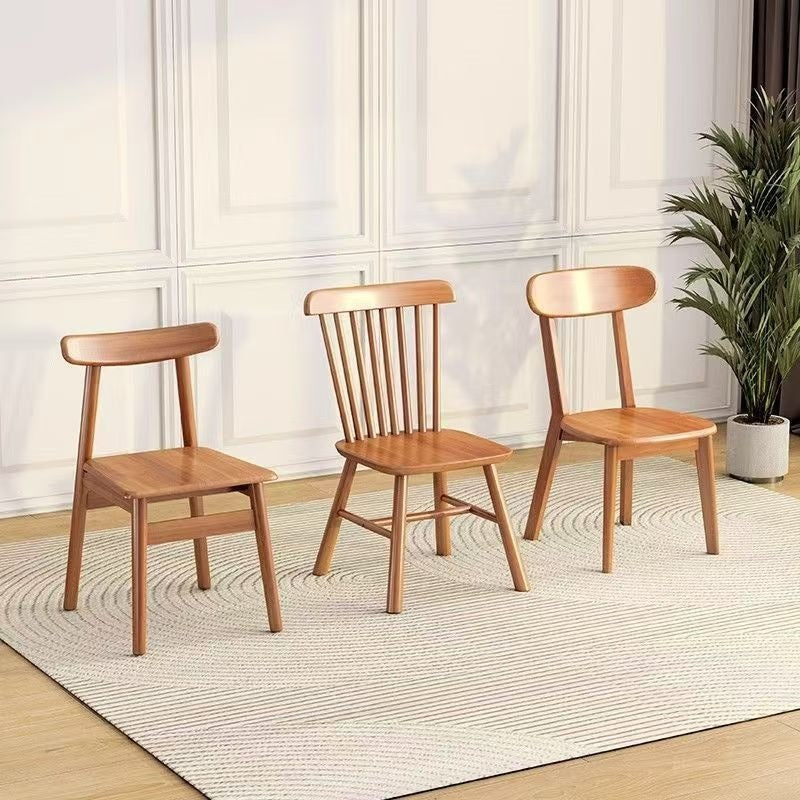 Cherry wood color dining table and chair all solid wood dining table combination dining chair for home rectangular solid wood dining table and chair combination