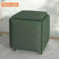 Minimalist modern metal 5-in-1 cube stool: multifunctional storage shoe bench for home and kids