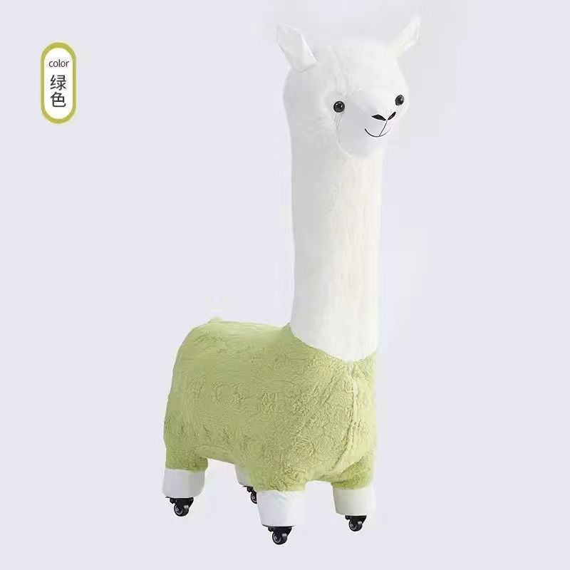 Extra large creative alpaca stool, accessible luxury animal stool, floor-standing handmade ornaments, scandinavian style shoe changing stool, festival