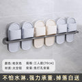 Towel rack bathroom punch-free storage rack bathroom wall-mounted kitchen single pole towel bar slipper rack storage rod