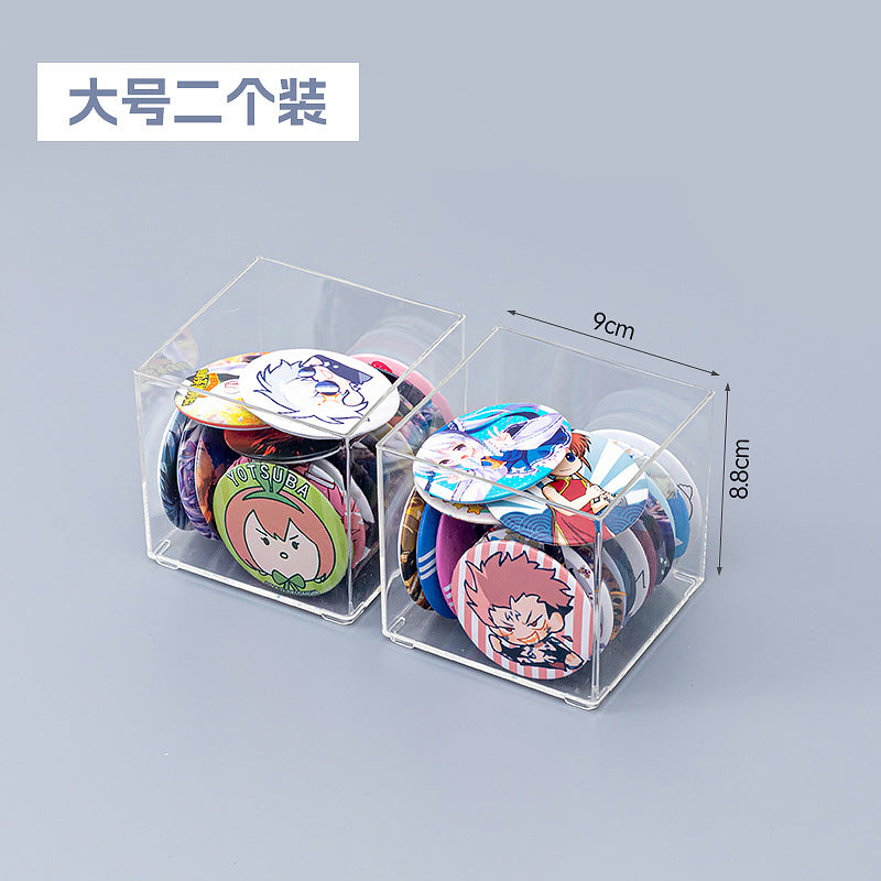 Desktop figure transparent storage box Multifunctional badge bar storage box Plastic peripheral drawer storage box