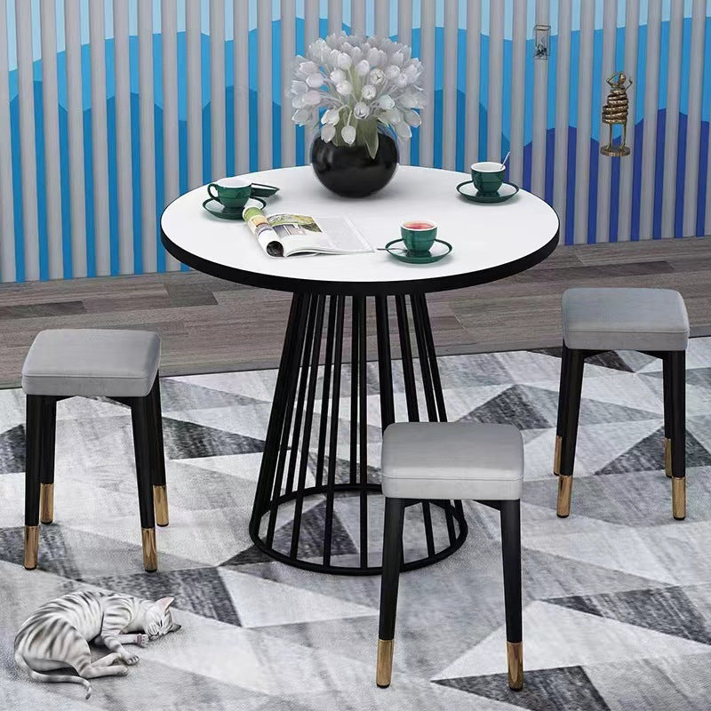 Square stool for home stackable stool modern casual dining table soft bag small stool wholesale iron dressing stool manufacturer