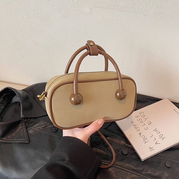 Oatmeal Qiao Brown Pillow Bag Women's 2025 New Handbag One Shoulder Crossbody Bag Bear Bag Doll